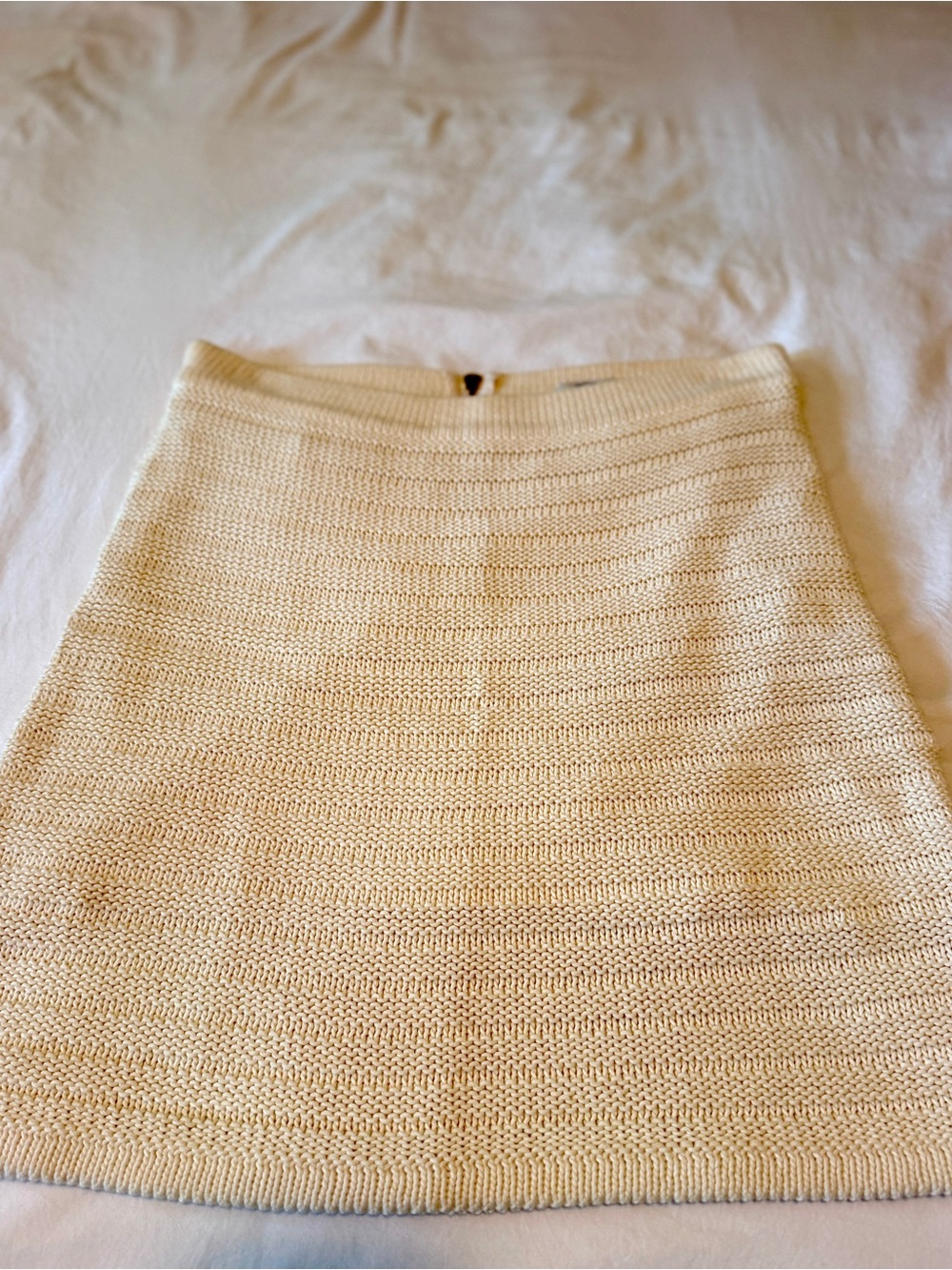Madewell 100% Cotton Cream Knit Women's Skirt - Classic A-Line